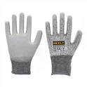 Sarung Tangan Dilapisi Abu-abu Tingkat 5 Tahan Potongan Abu-abu